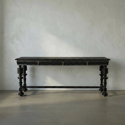 Portuguese Console by Noir. Made from mahogany in a eclectic & global style.