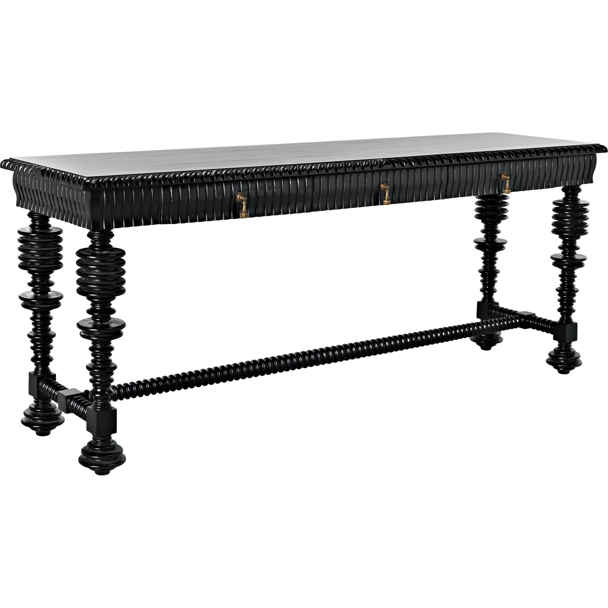 Portuguese Console by Noir. Made from mahogany in a eclectic & global style.