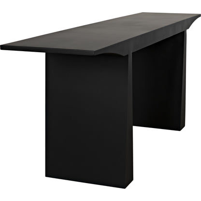 Truss Console by Noir in matte black. Made from industrial steel in a transitional style.