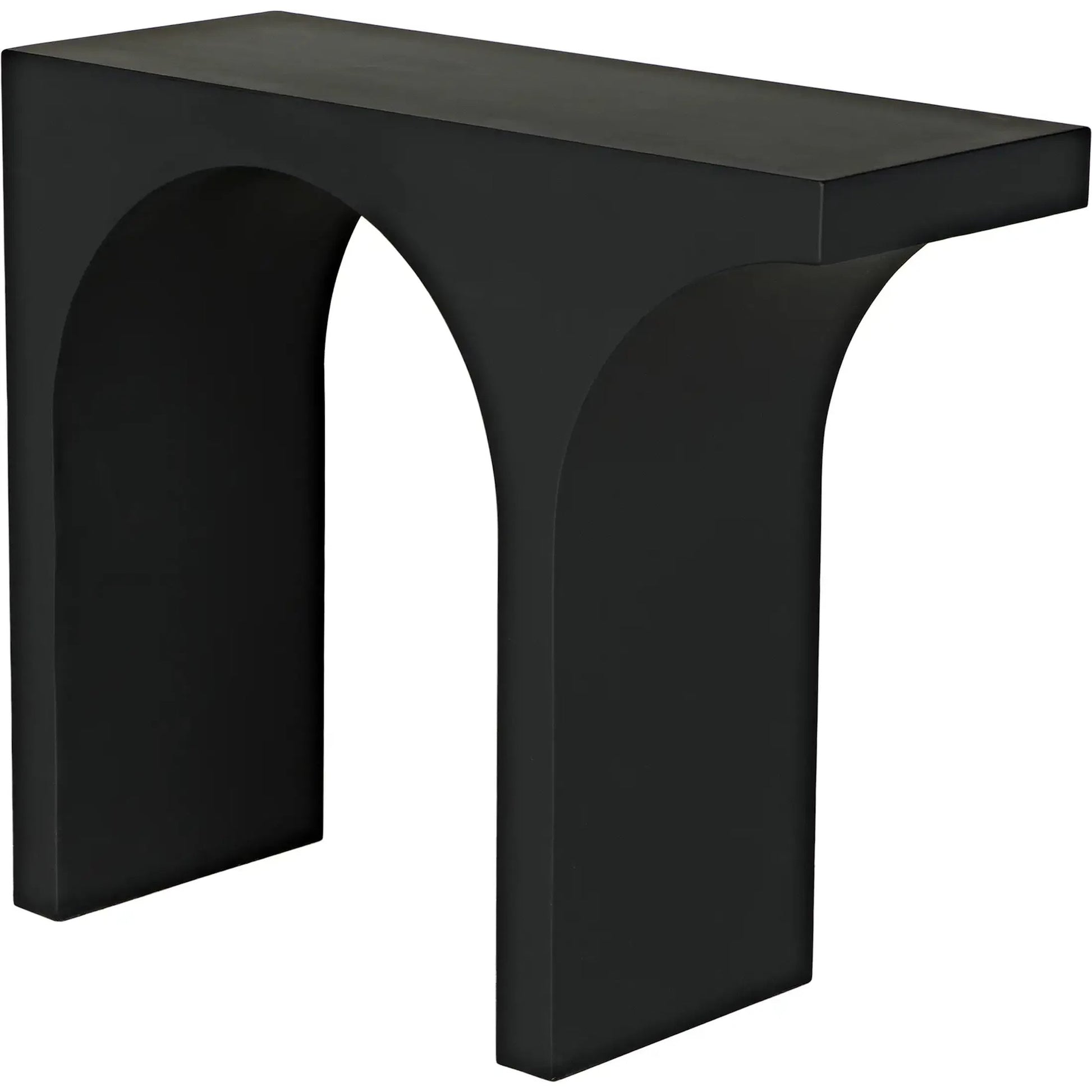 Maximus Console Table by Noir in matte black. Made from industrial steel in a modern style.