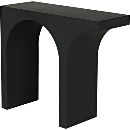 Maximus Console Table by Noir in matte black. Made from industrial steel in a modern style.