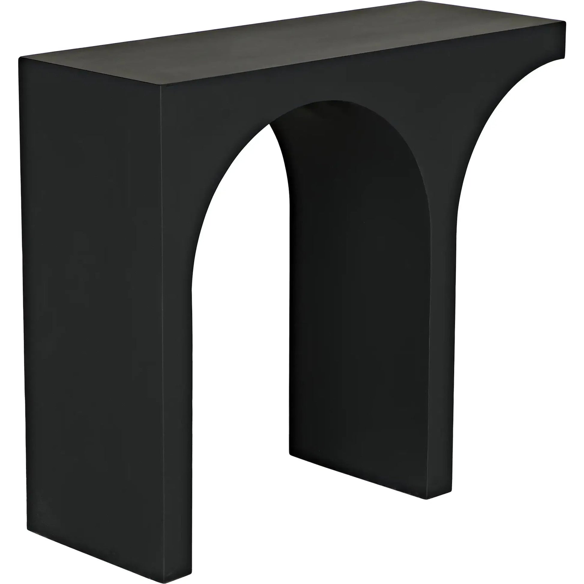 Maximus Console Table by Noir in matte black. Made from industrial steel in a modern style.