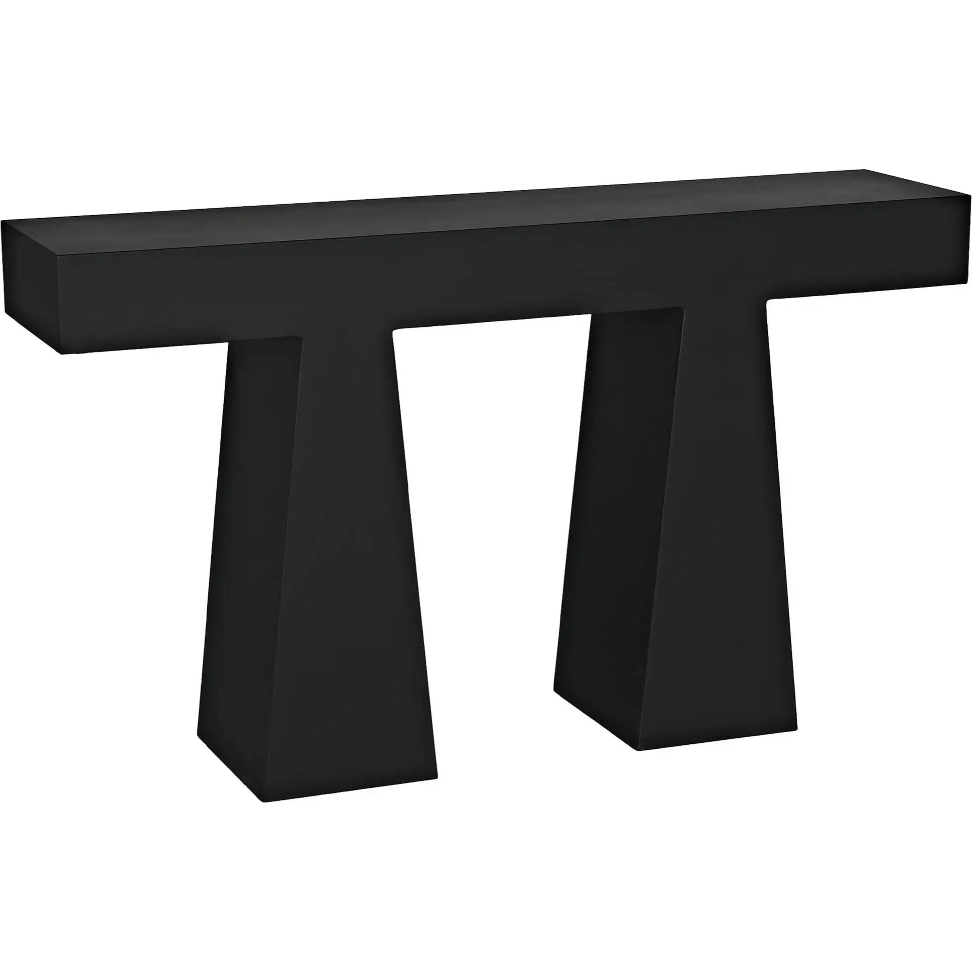 Wendell Console by Noir in matte black. Made from industrial steel in a modern style.