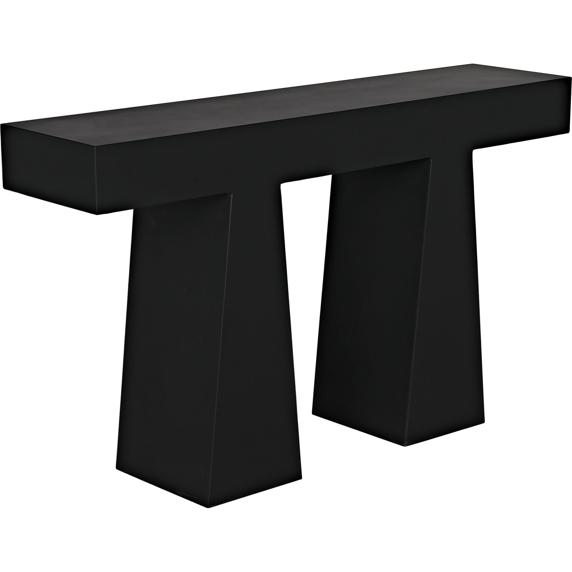 Wendell Console by Noir in matte black. Made from industrial steel in a modern style.