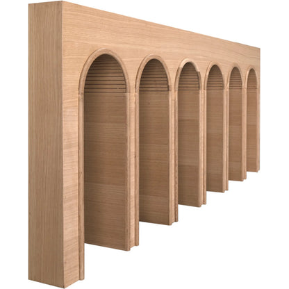 Enzo Console by Noir in natural, clear coat flat. Made from white oak in a modern style.