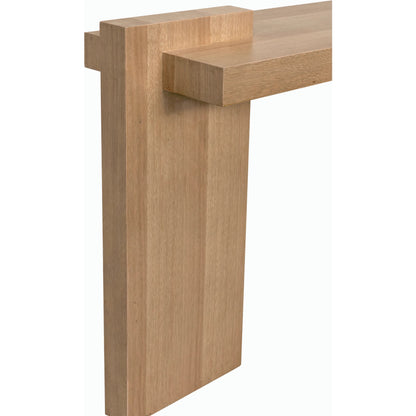Atlanta Console by Noir in natural. Made from white oak in a modern style.