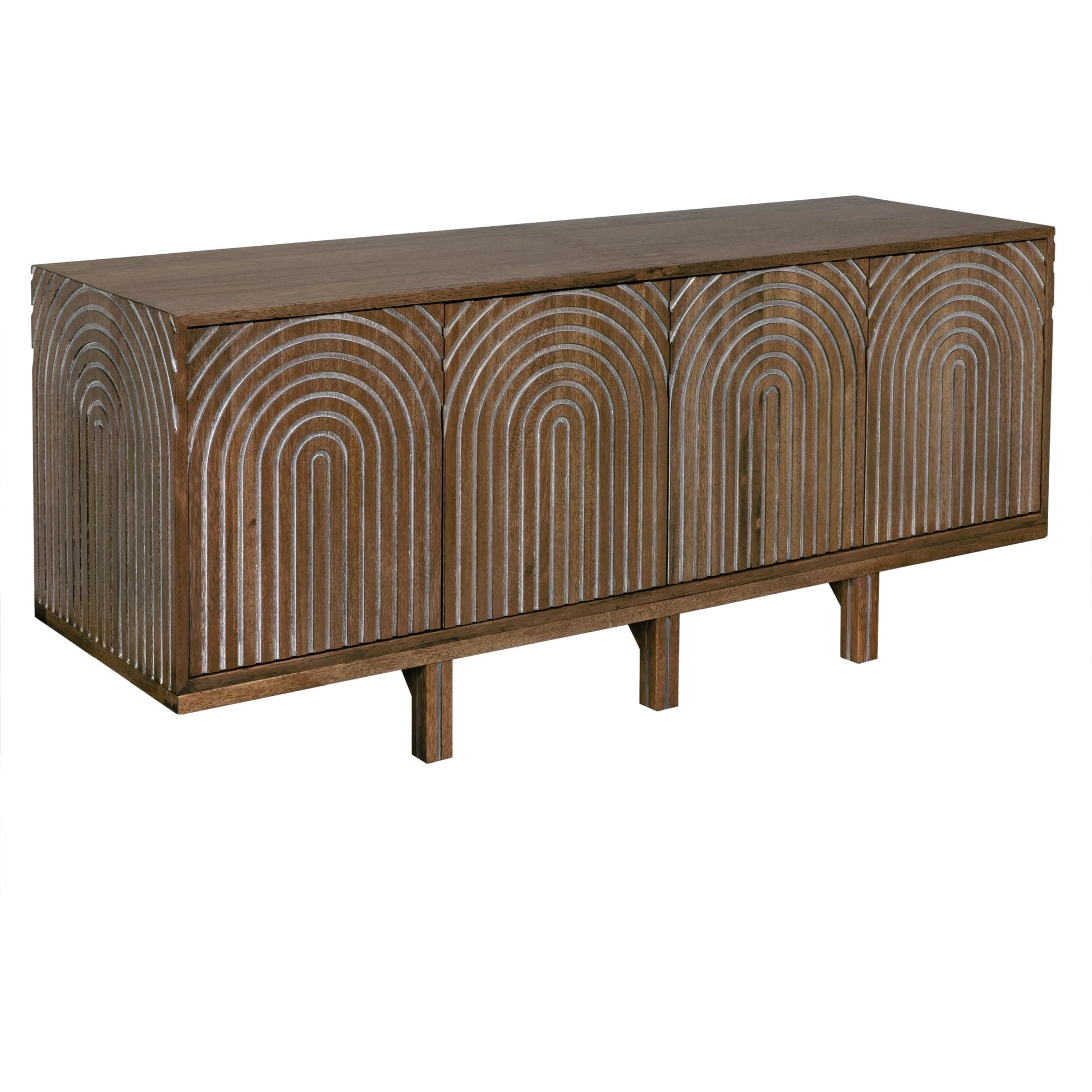 Ryder Sideboard by Noir in dark walnut. Made from walnut and veneer in a modern style.