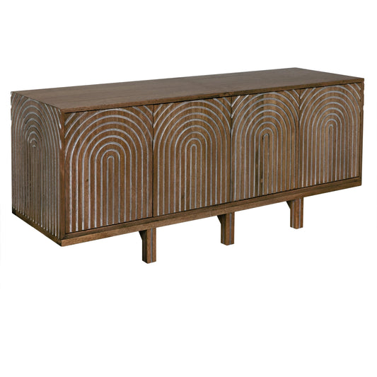Ryder Sideboard by Noir in dark walnut. Made from walnut and veneer in a modern style.