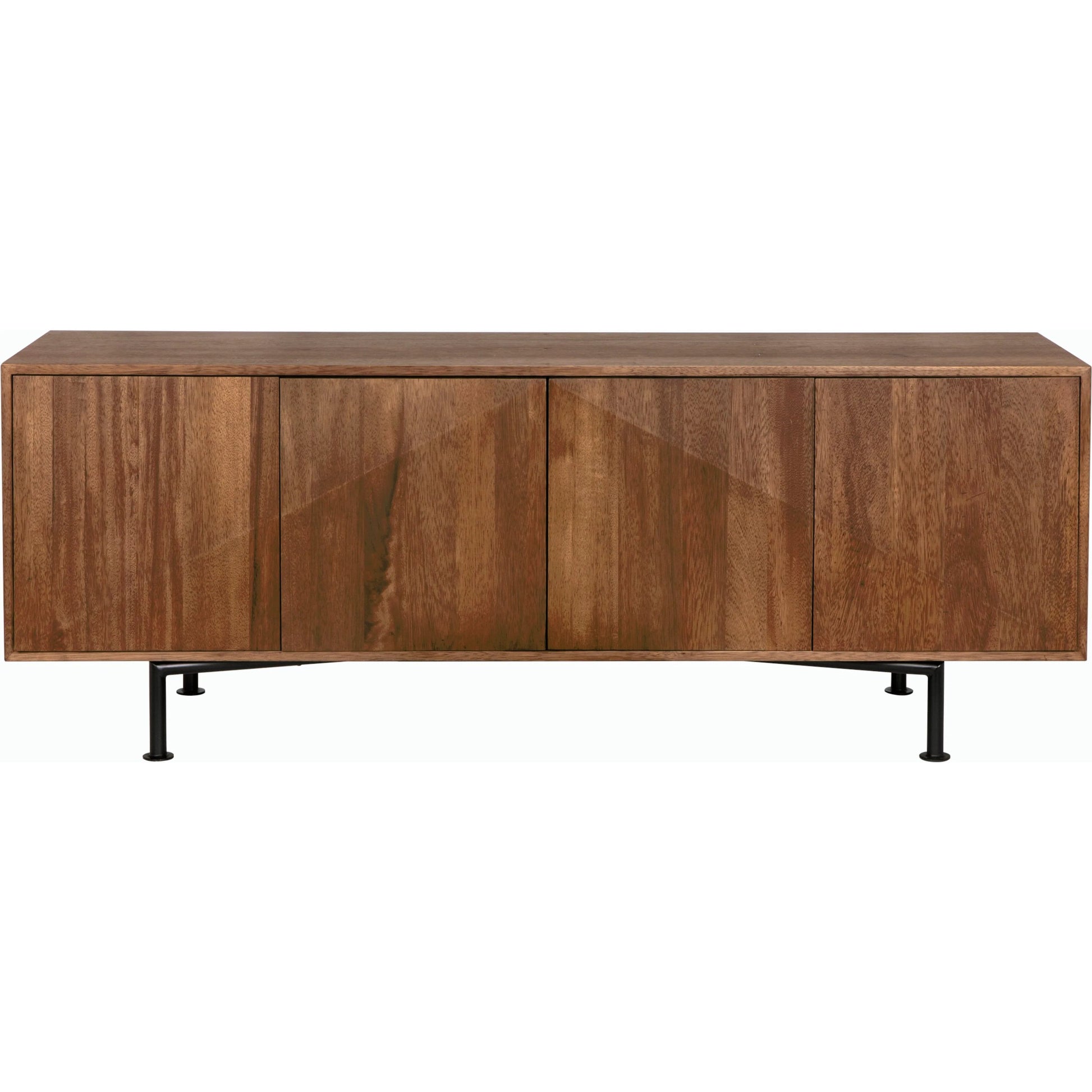 Lionell Sideboard by Noir in dark walnut. Made from walnut, veneer and industrial steel in a modern style.