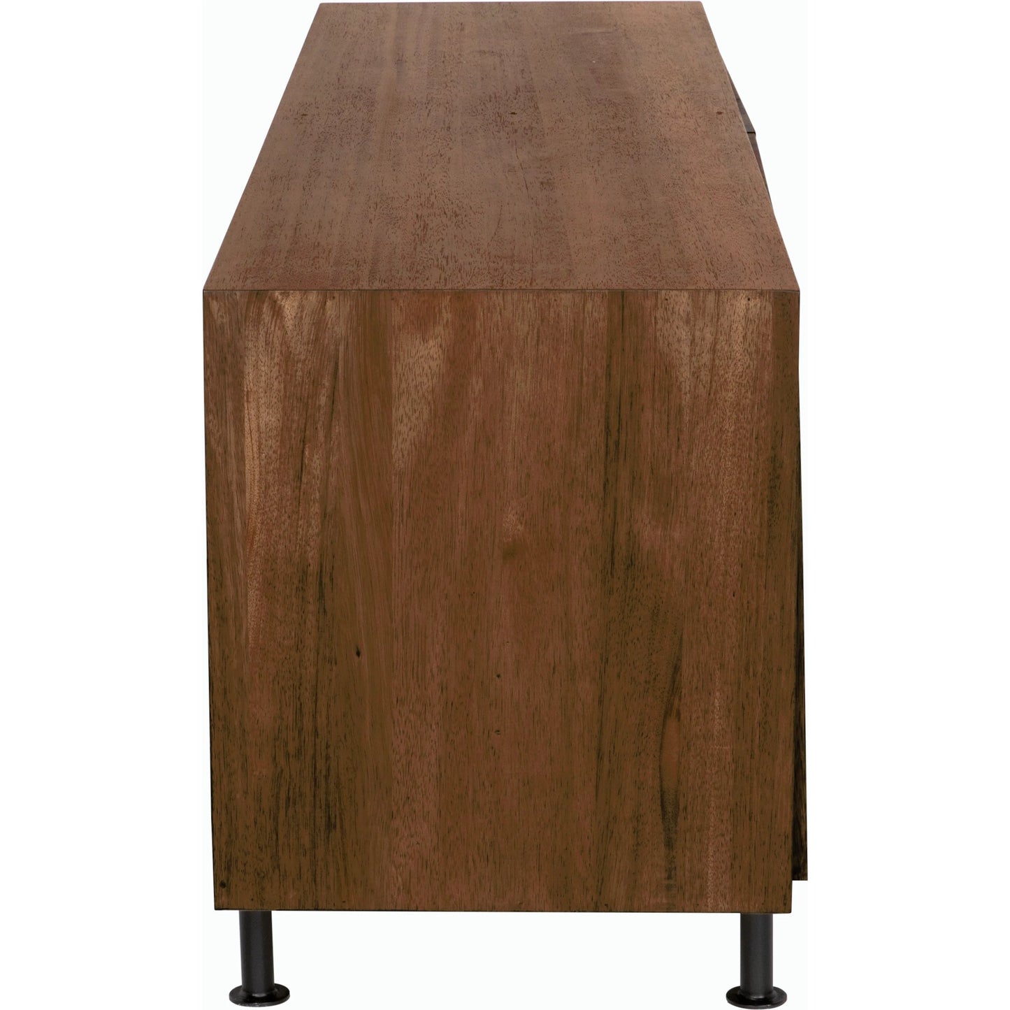 005 SI-2189456 | Unknown | Lionell Sideboard by Noir in dark walnut. Made from walnut, veneer and industrial steel in a modern style.