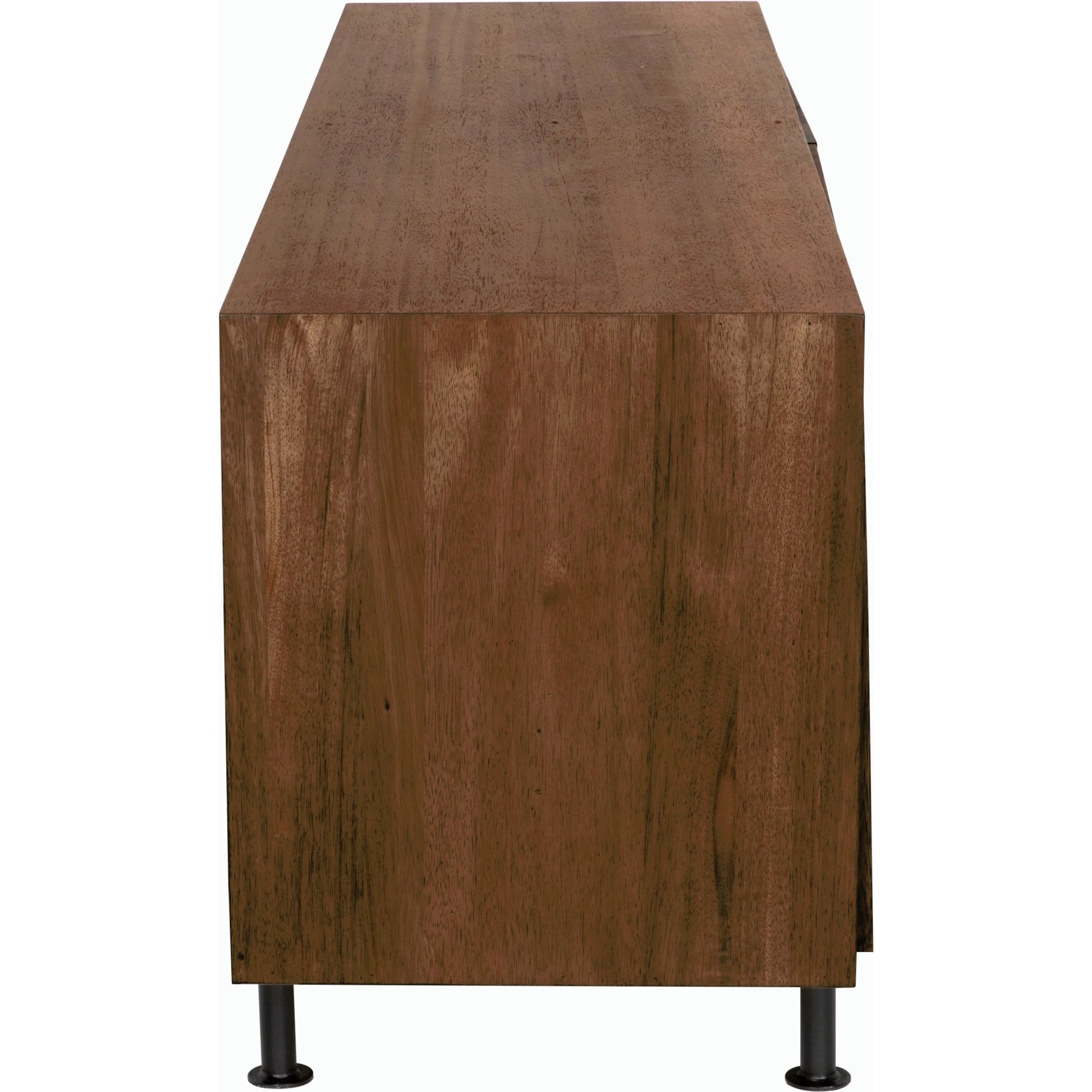 Lionell Sideboard by Noir in dark walnut. Made from walnut, veneer and industrial steel in a modern style.