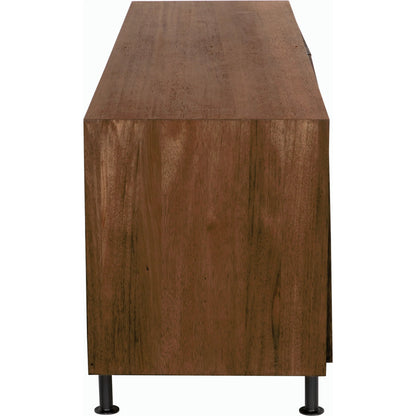 Lionell Sideboard by Noir in dark walnut. Made from walnut, veneer and industrial steel in a modern style.