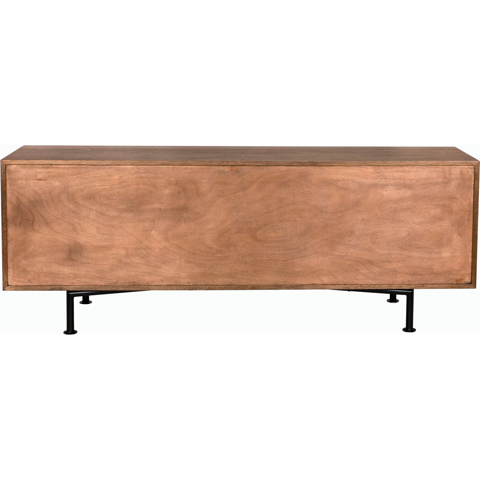 Lionell Sideboard by Noir in dark walnut. Made from walnut, veneer and industrial steel in a modern style.