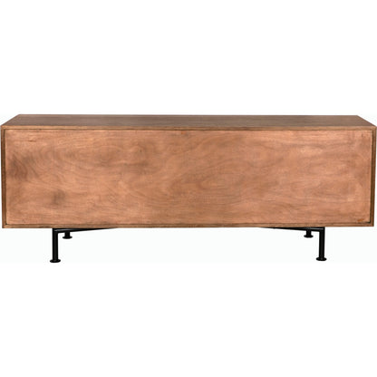 Lionell Sideboard by Noir in dark walnut. Made from walnut, veneer and industrial steel in a modern style.