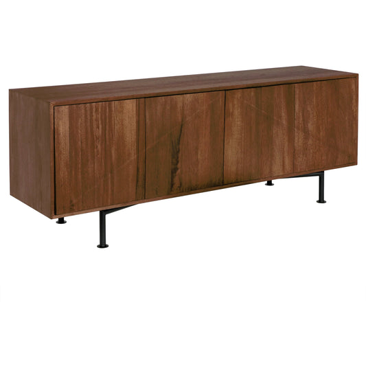 Lionell Sideboard by Noir in dark walnut. Made from walnut, veneer and industrial steel in a modern style.