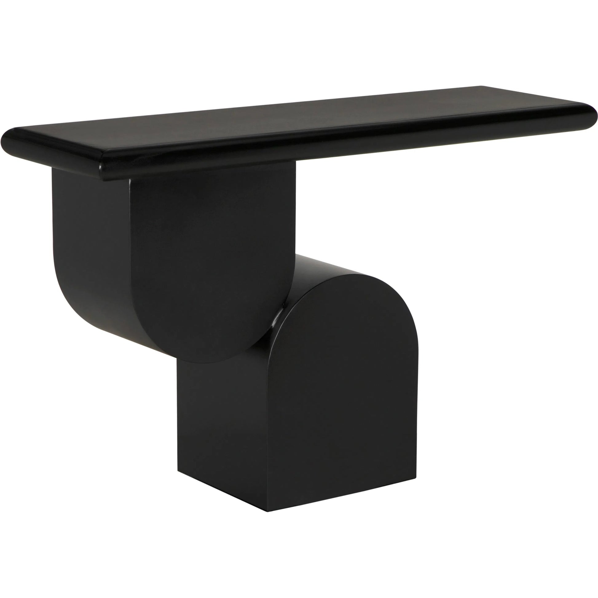 Fraser Console by Noir in matte black. Made from industrial steel in a modern style.