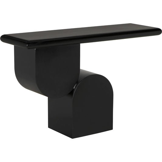 Fraser Console by Noir in matte black. Made from industrial steel in a unique style.