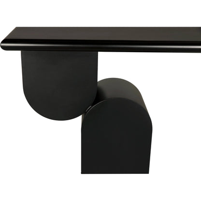 Fraser Console by Noir in matte black. Made from industrial steel in a modern style.
