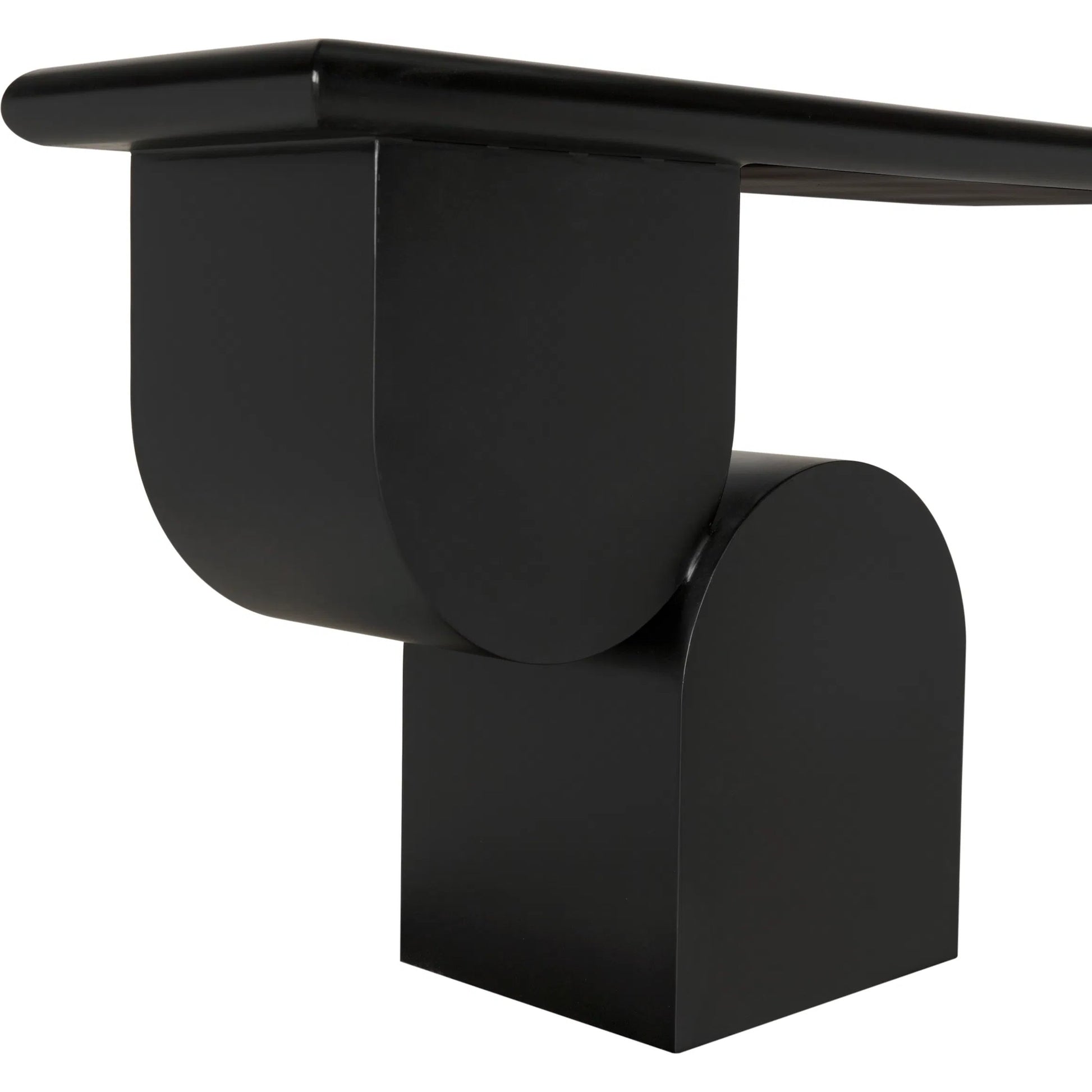 Fraser Console by Noir in matte black. Made from industrial steel in a modern style.