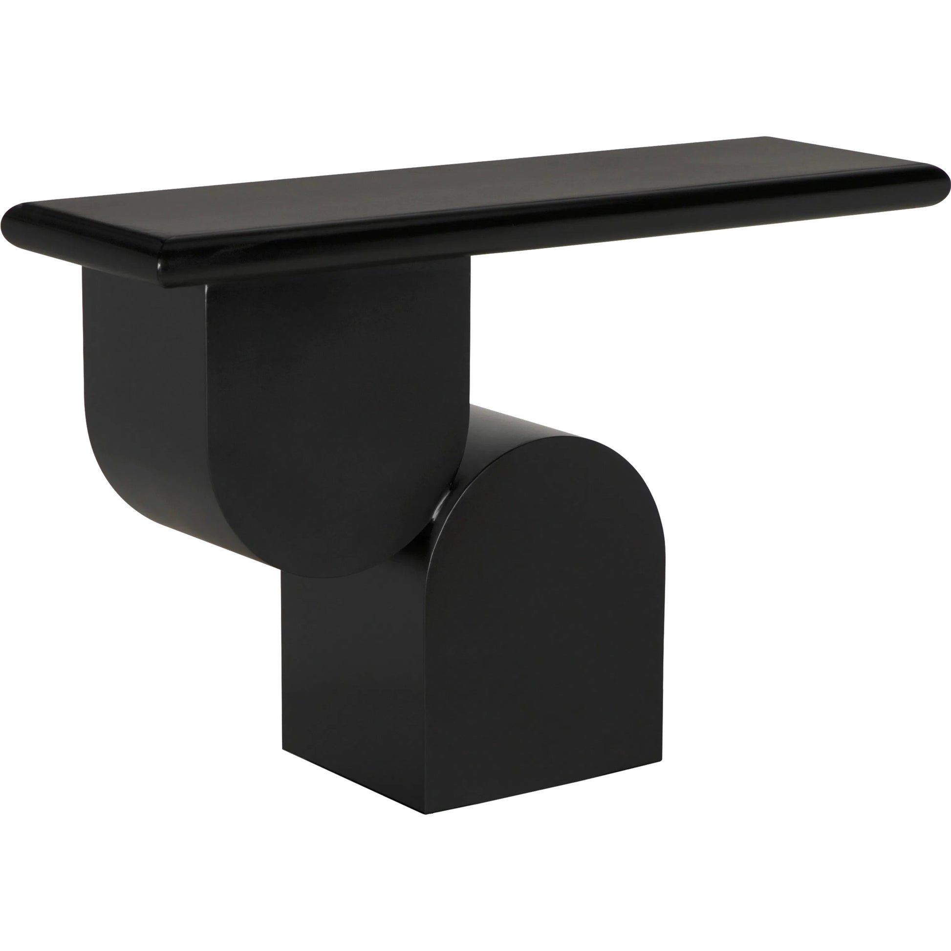 Fraser Console by Noir in matte black. Made from industrial steel in a modern style.