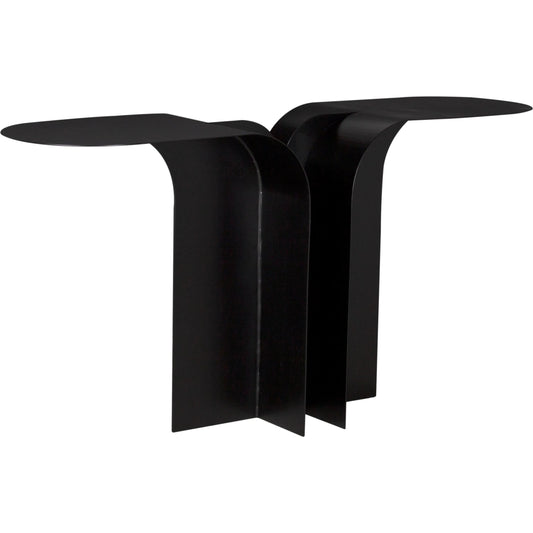 Wexler Console by Noir in matte black. Made from industrial steel in a unique style.