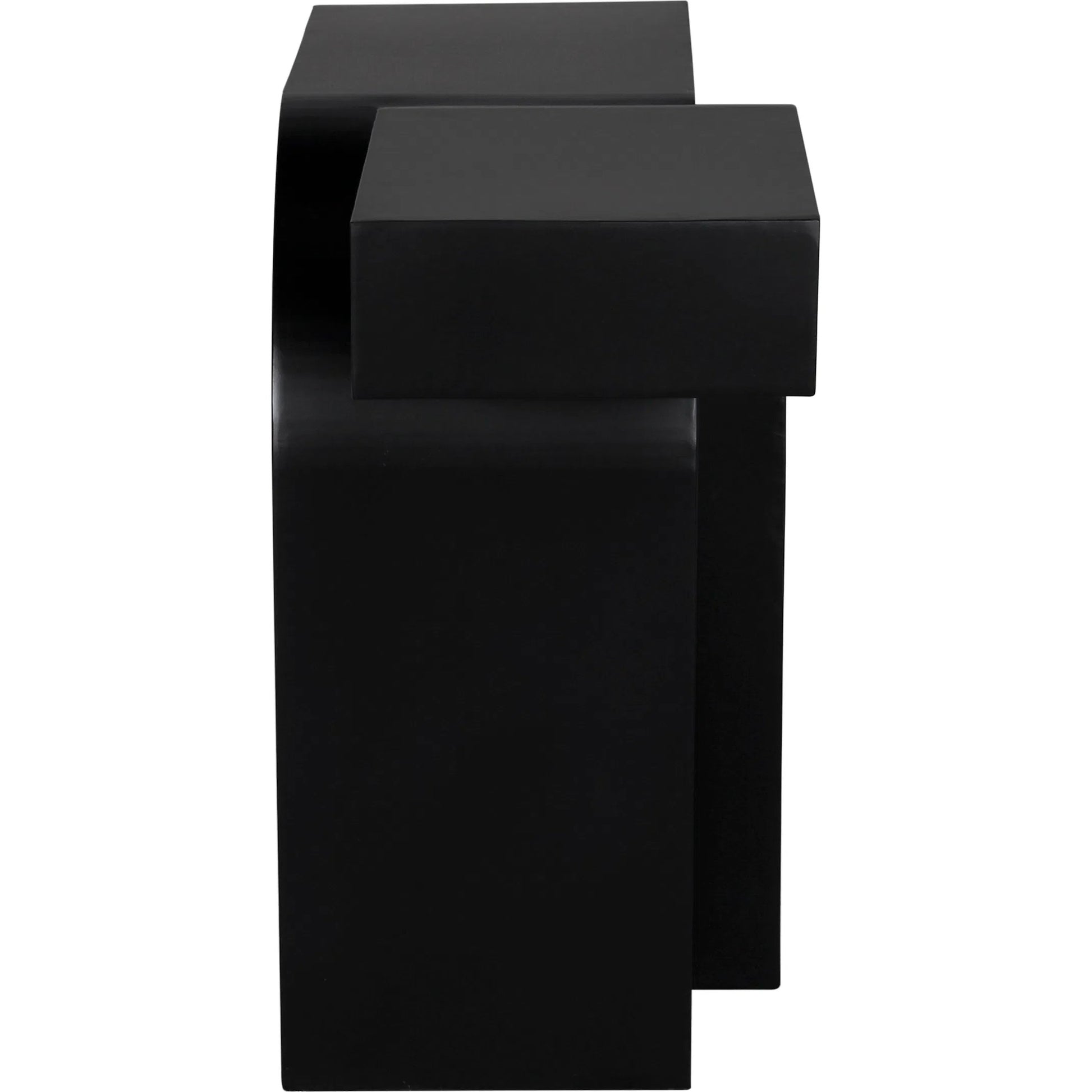 Emporium Console by Noir in matte black. Made from industrial steel in a unique style.