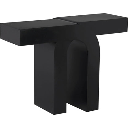 Emporium Console by Noir in matte black. Made from industrial steel in a unique style.