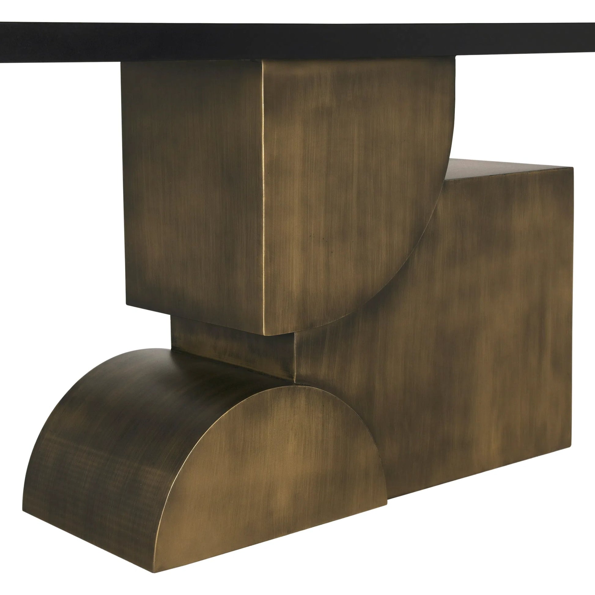Couture Console by Noir in matte black. Made from industrial steel in a modern style.