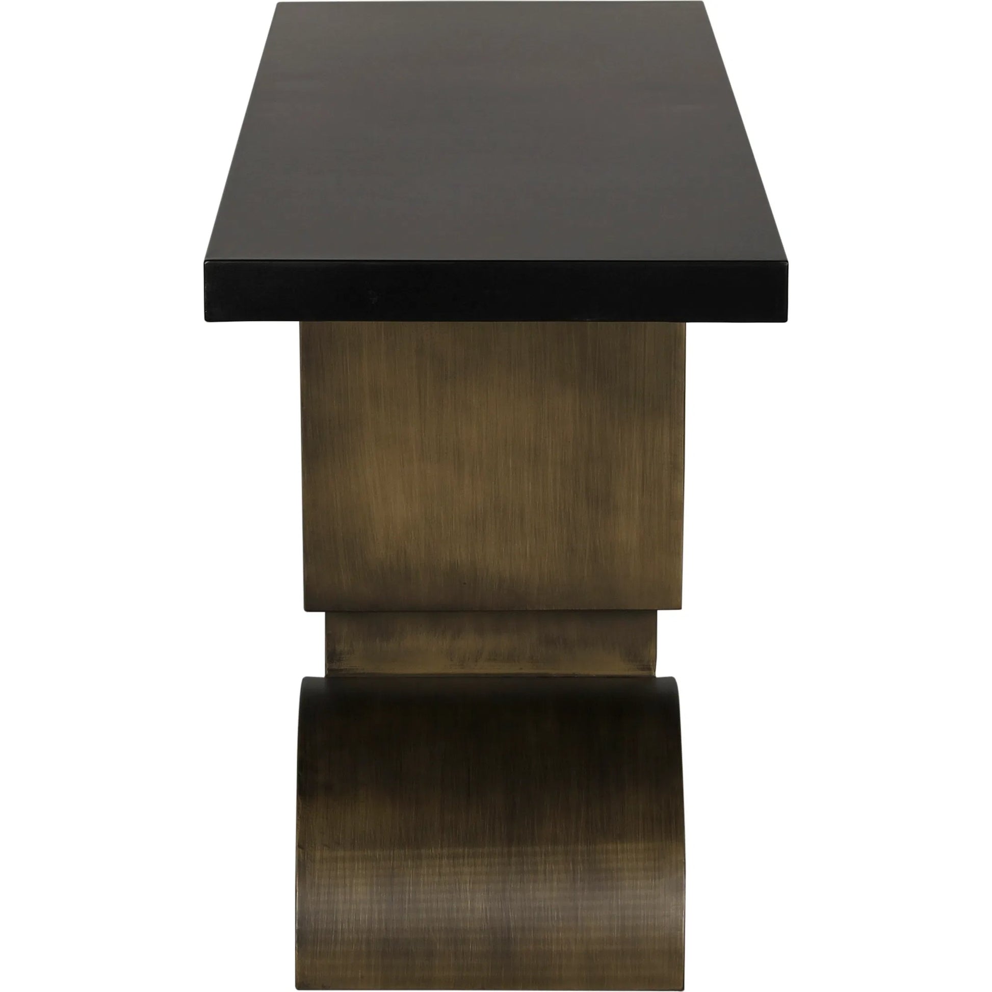 Couture Console by Noir in matte black. Made from industrial steel in a modern style.