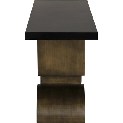 Couture Console by Noir in matte black. Made from industrial steel in a modern style.