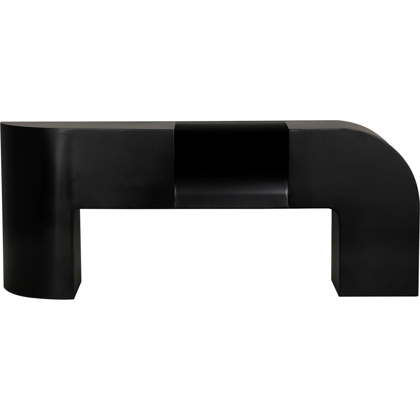 005 SI-2238960 | Additional Silo | Crafter Console by Noir in matte black. Made from industrial steel in a modern style.