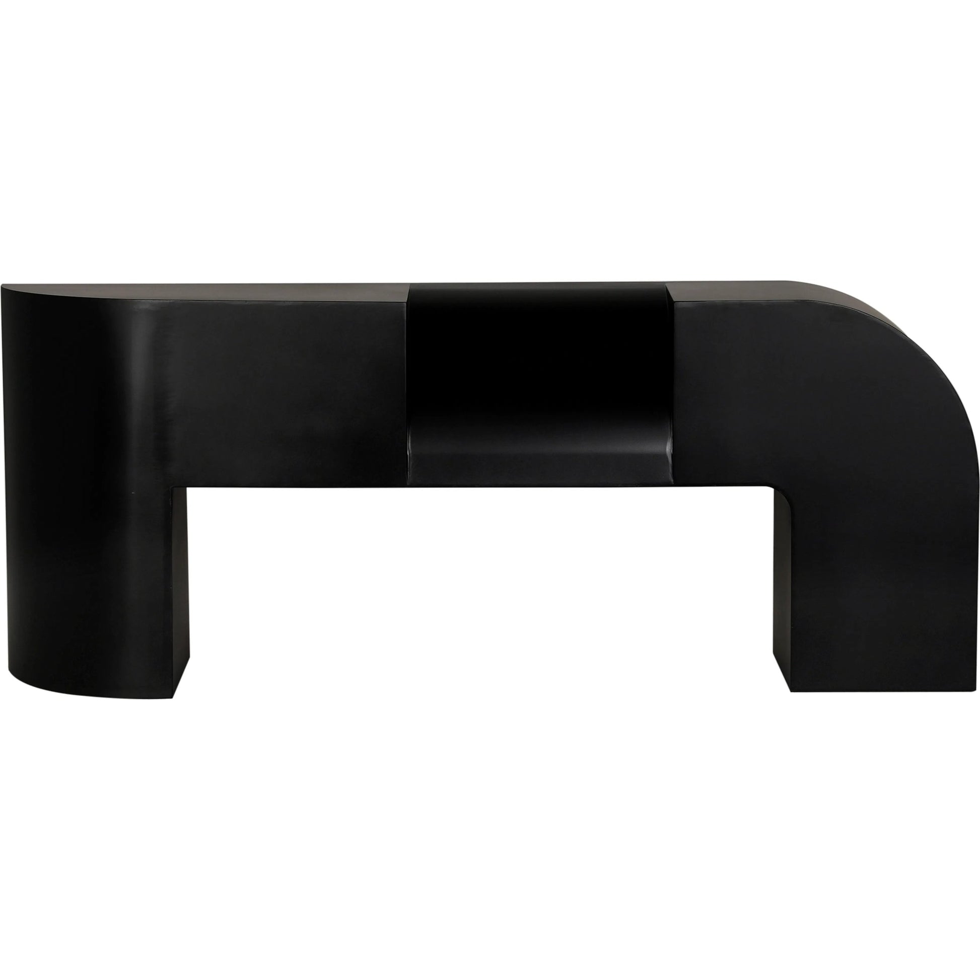 Crafter Console by Noir in matte black. Made from industrial steel in a modern style.