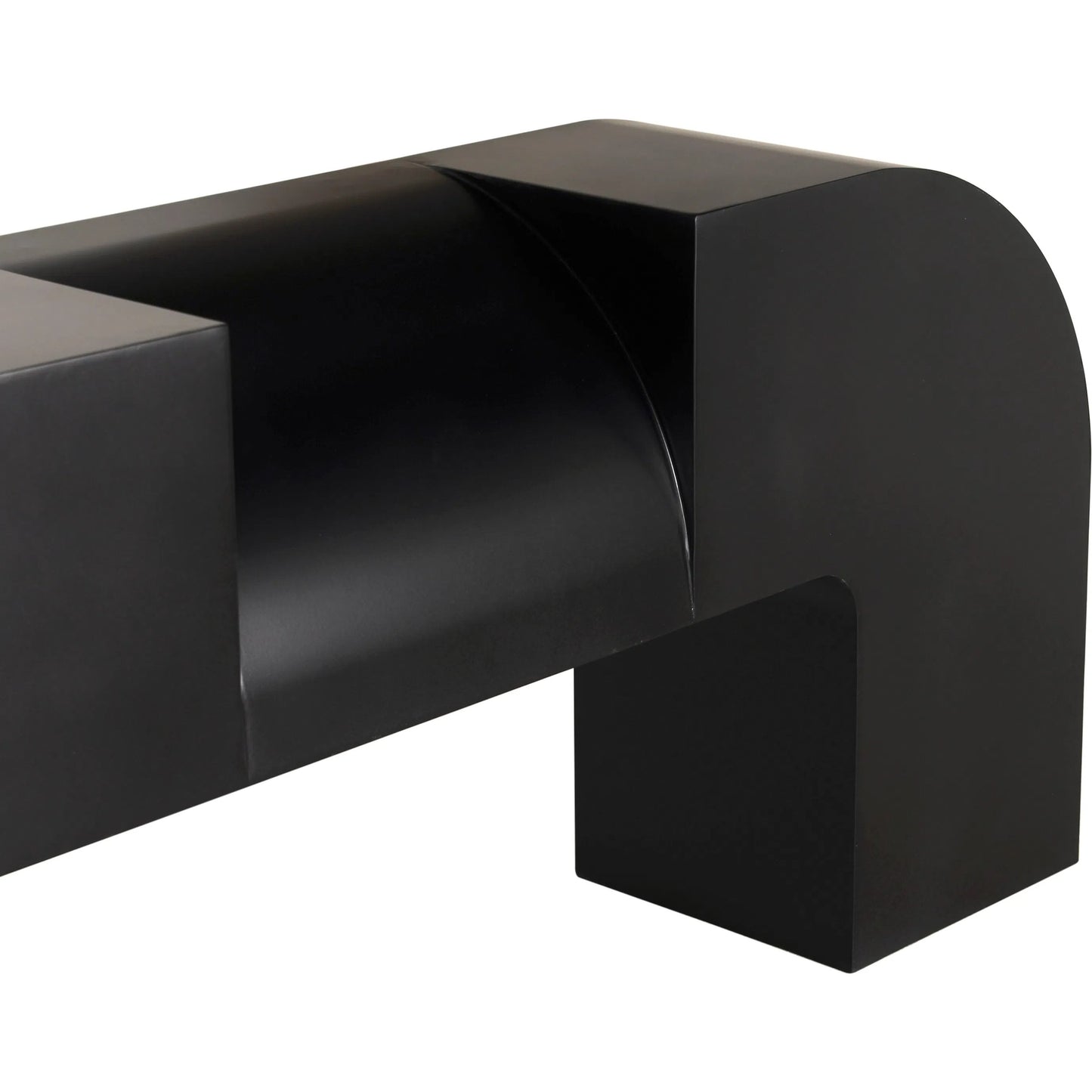 004 SI-2238960 | Closeup | Crafter Console by Noir in matte black. Made from industrial steel in a modern style.
