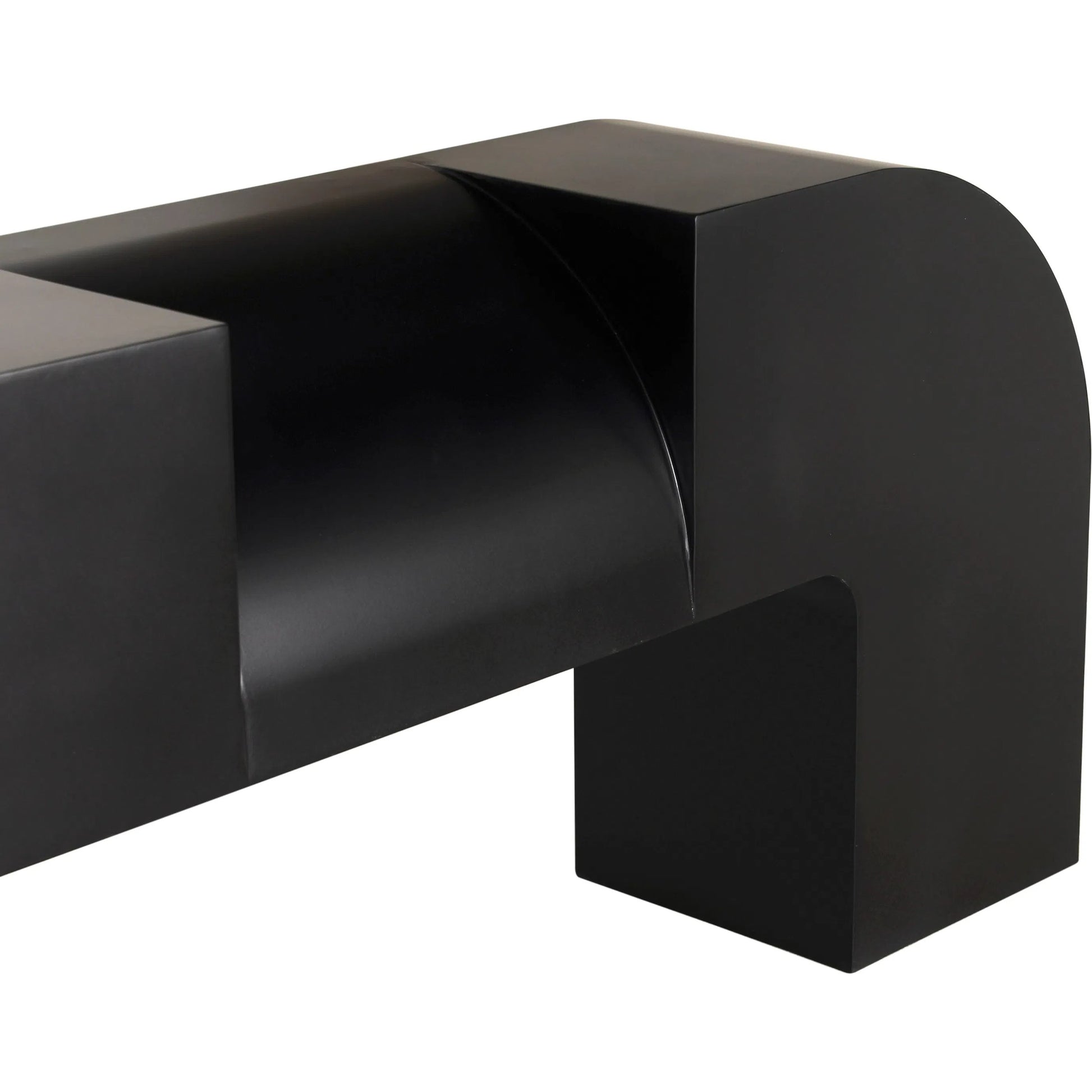Crafter Console by Noir in matte black. Made from industrial steel in a modern style.