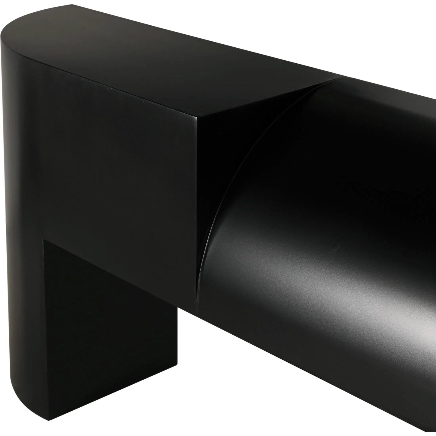 003 SI-2238960 | Closeup | Crafter Console by Noir in matte black. Made from industrial steel in a modern style.