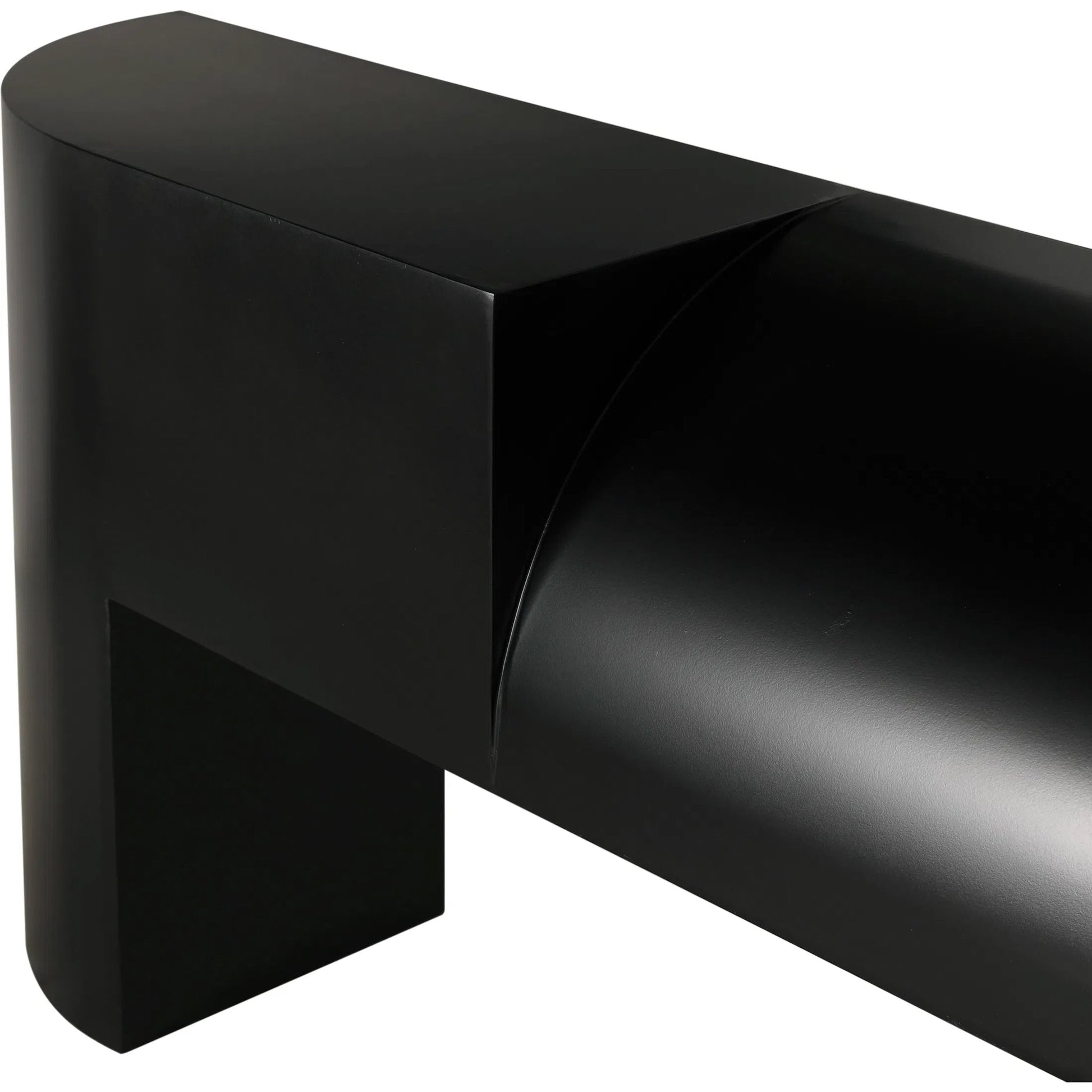 Crafter Console by Noir in matte black. Made from industrial steel in a modern style.