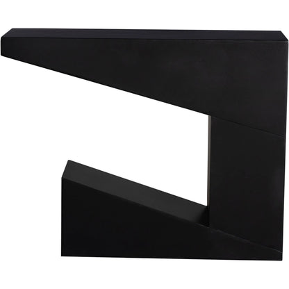 Devo Console by Noir in matte black. Made from industrial steel in a unique style.