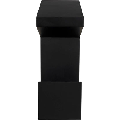 Devo Console by Noir in matte black. Made from industrial steel in a unique style.