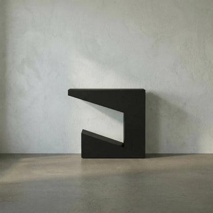Devo Console by Noir in matte black. Made from industrial steel in a modern style.