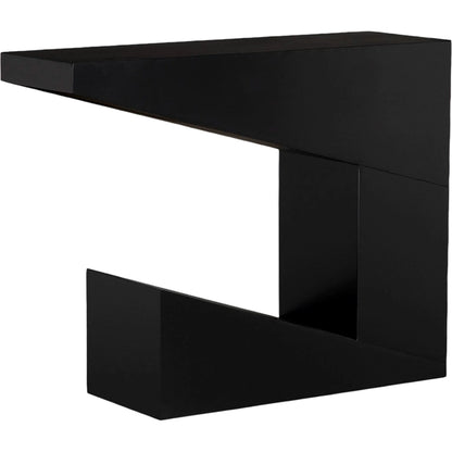 Devo Console by Noir in matte black. Made from industrial steel in a modern style.