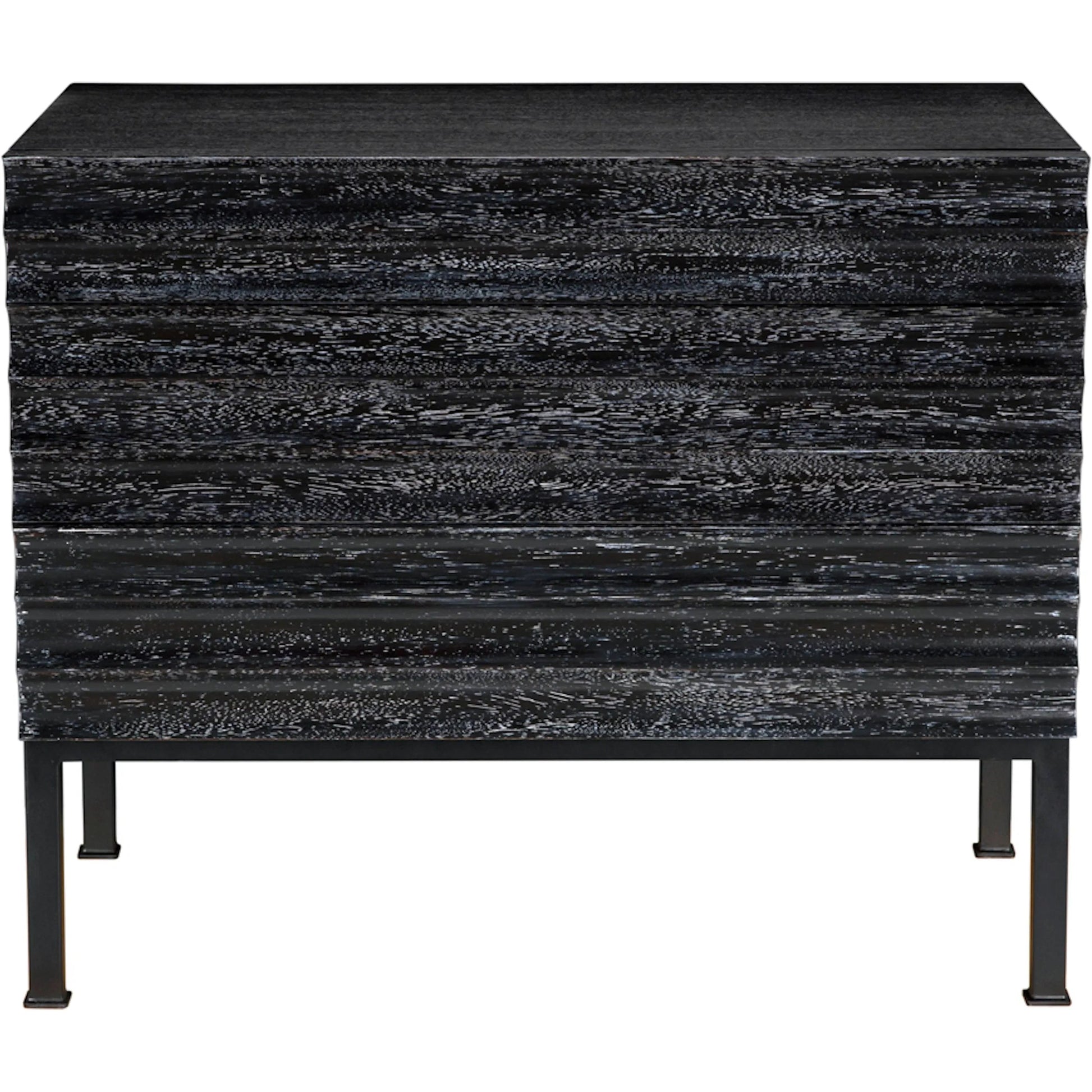 Arturo Console by Noir. Made from walnut, industrial steel in a unique style.