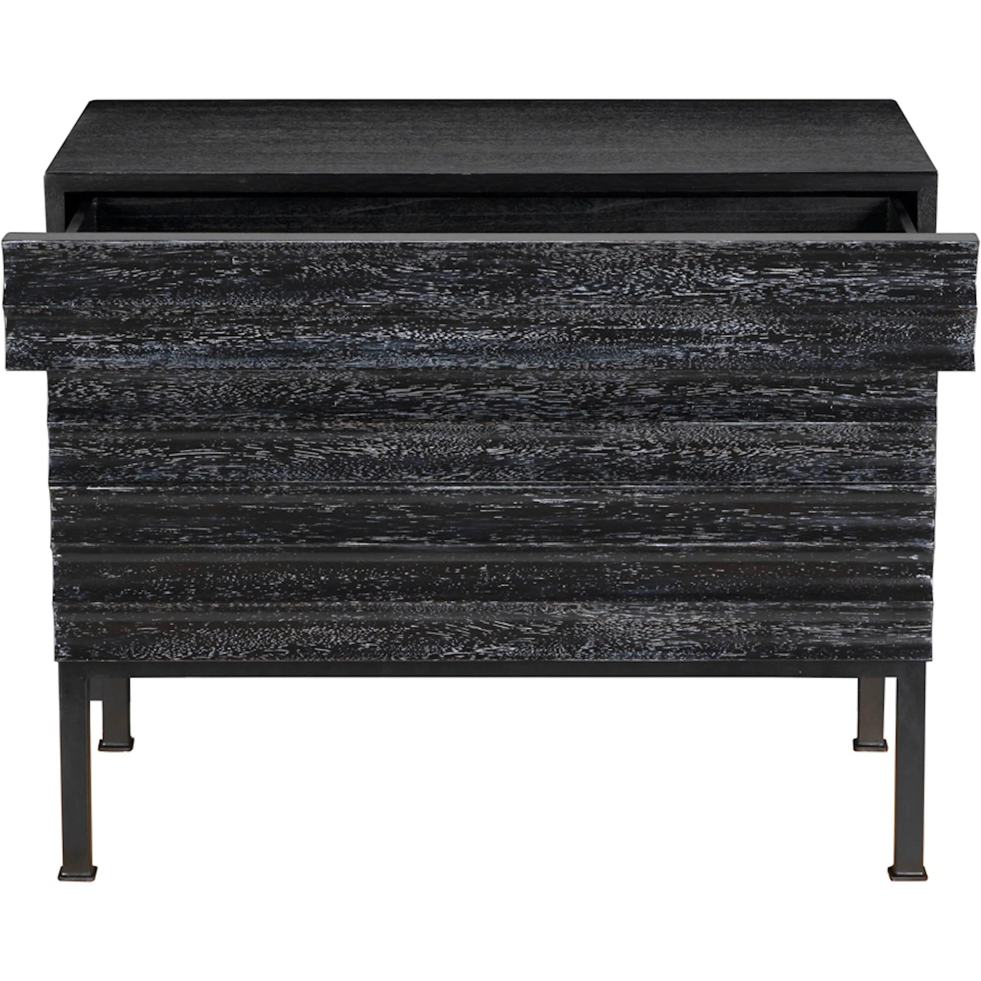 Arturo Console by Noir. Made from walnut, industrial steel in a unique style.