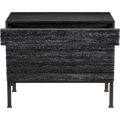 Arturo Console by Noir. Made from walnut, industrial steel in a unique style.