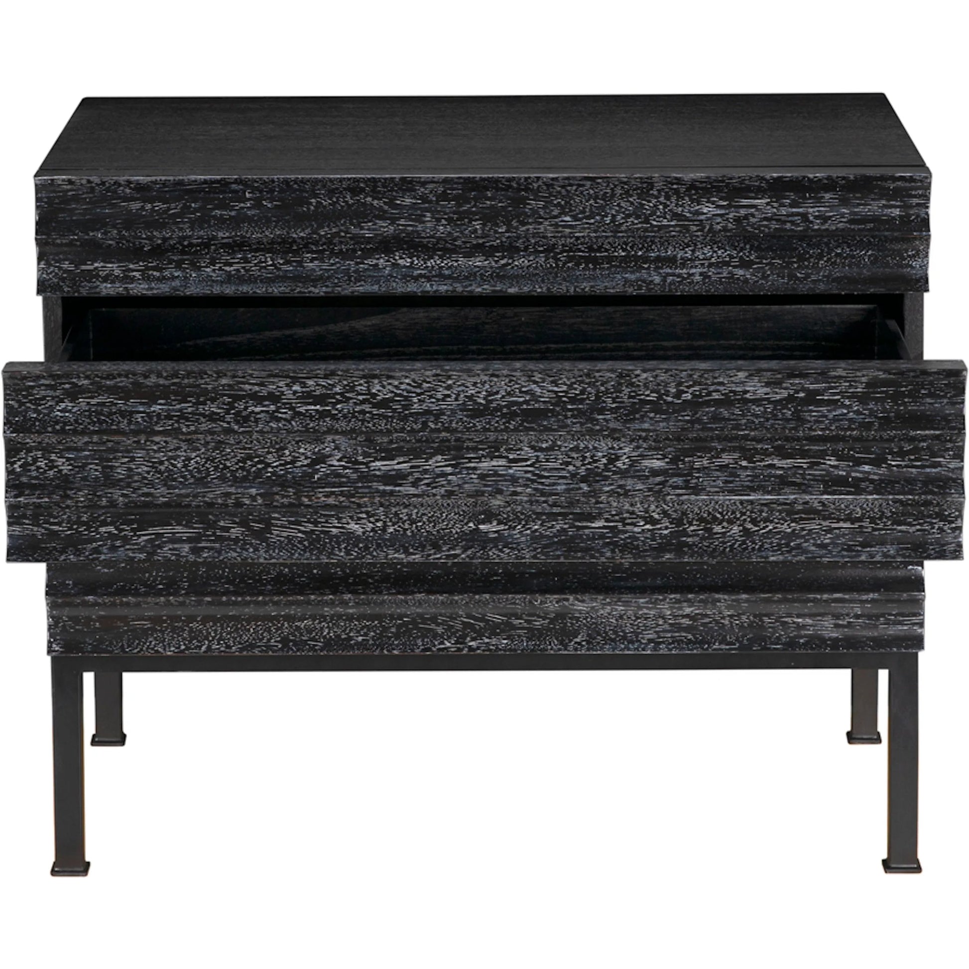 Arturo Console by Noir. Made from walnut, industrial steel in a unique style.