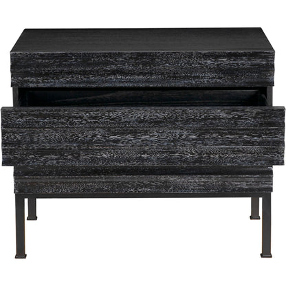 Arturo Console by Noir. Made from walnut, industrial steel in a unique style.