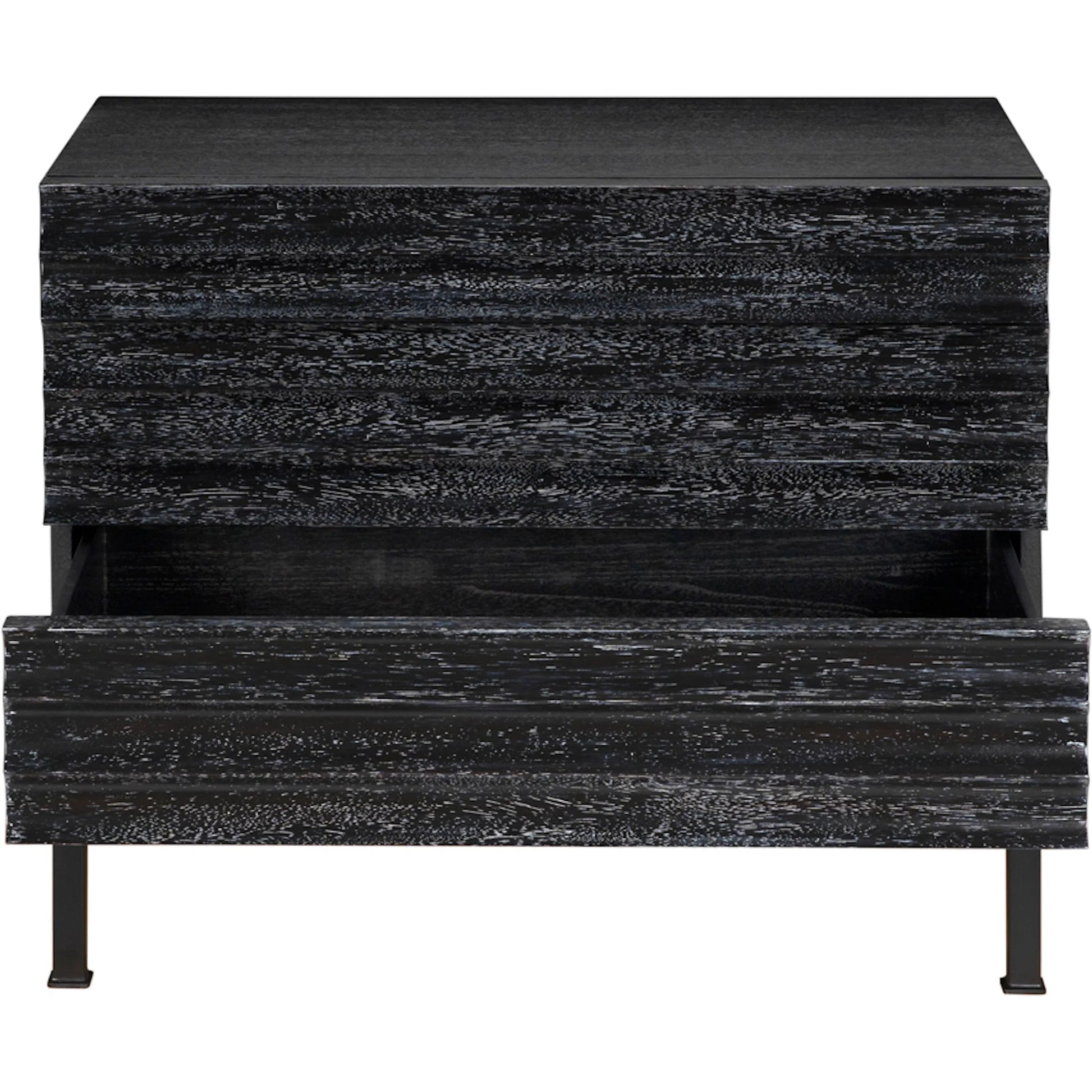 Arturo Console by Noir. Made from walnut, industrial steel in a unique style.