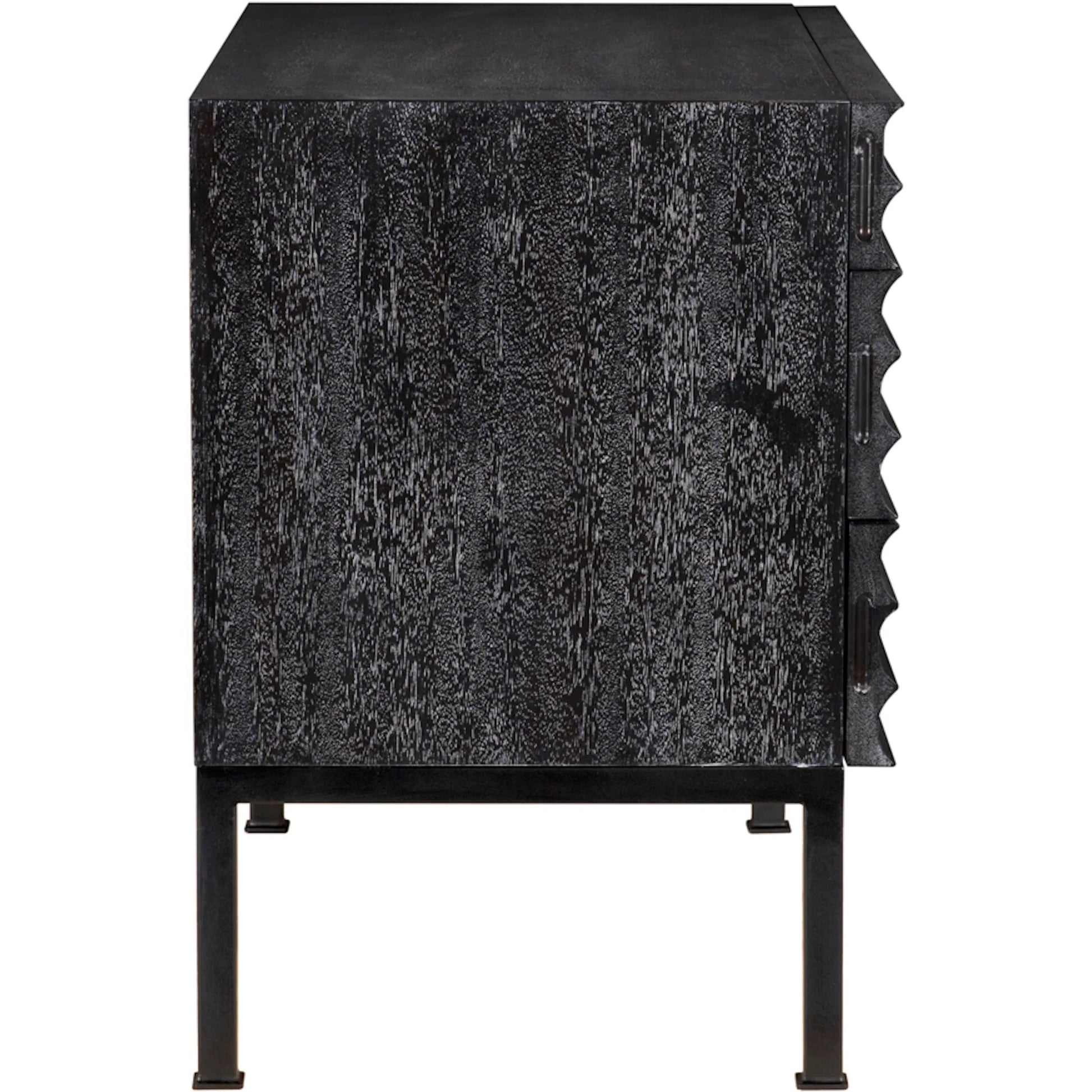 Arturo Console by Noir. Made from walnut, industrial steel in a unique style.