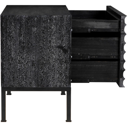 Arturo Console by Noir. Made from walnut, industrial steel in a unique style.