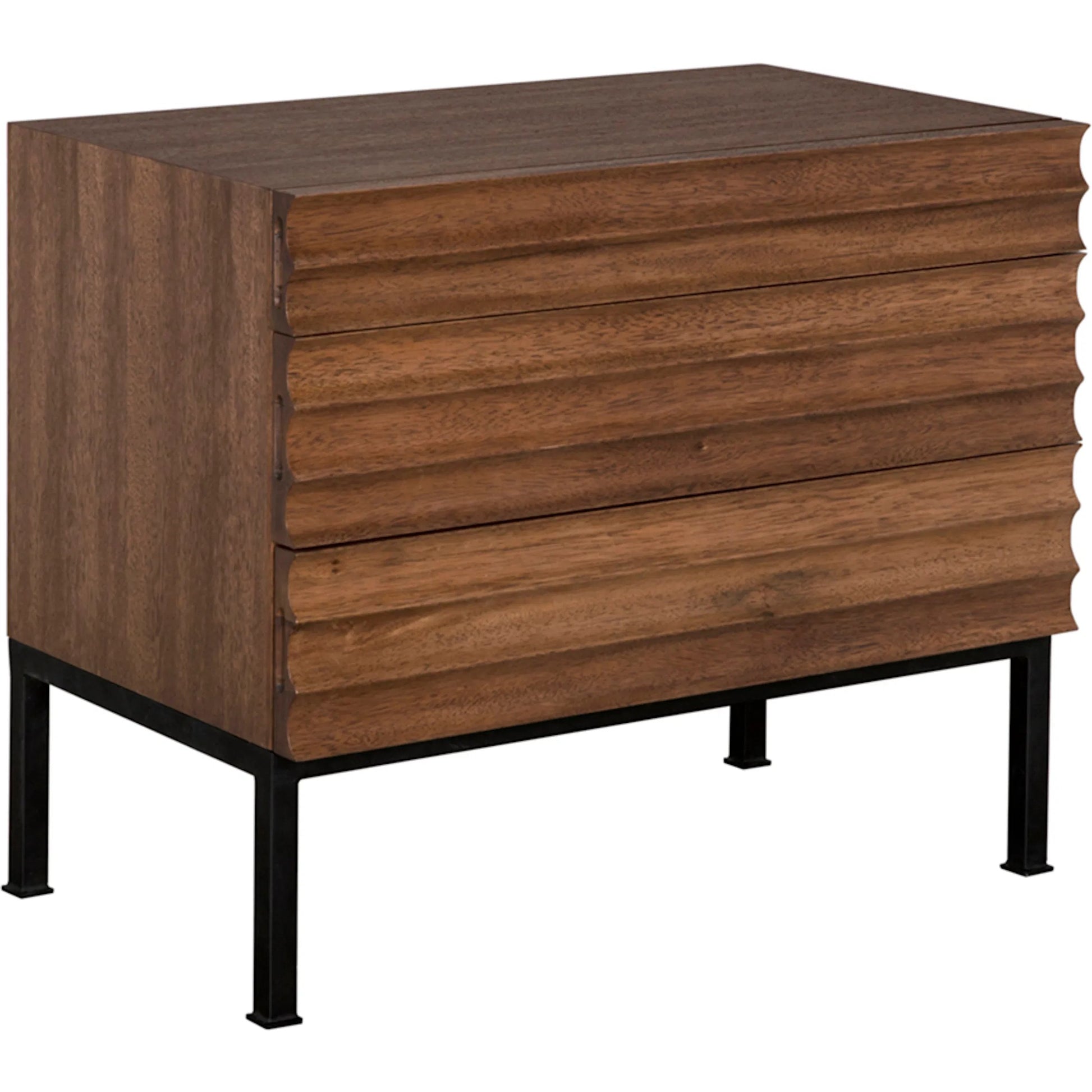 Arturo Console by Noir. Made from walnut, industrial steel in a unique style.