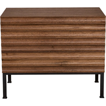 Arturo Console by Noir in dark walnut. Made from walnut in a unique style.